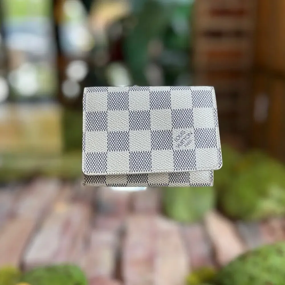 LOUIS VUITTON Damier Azur Canvas Card Holder Wallet DIA304 - Picture 2 of 9